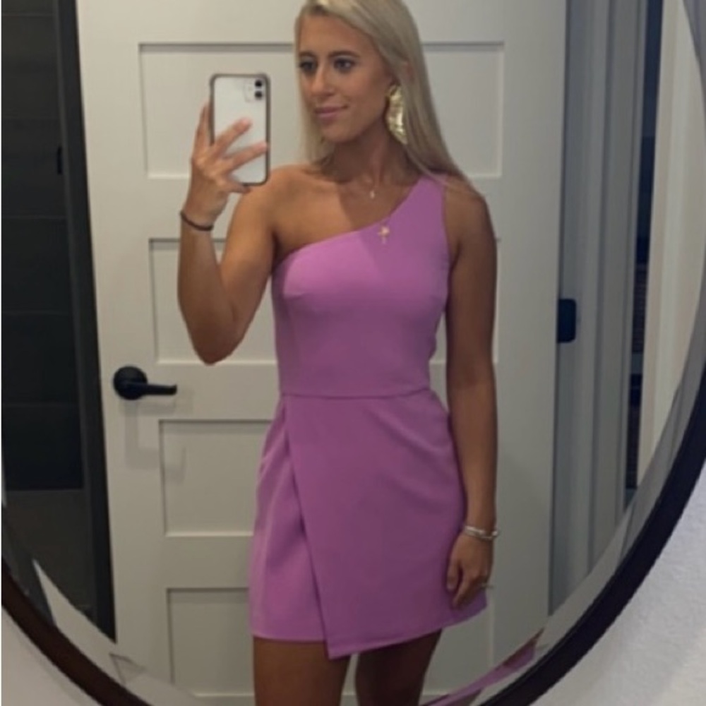 French Connection Whisper One-Shoulder Envelope Dress